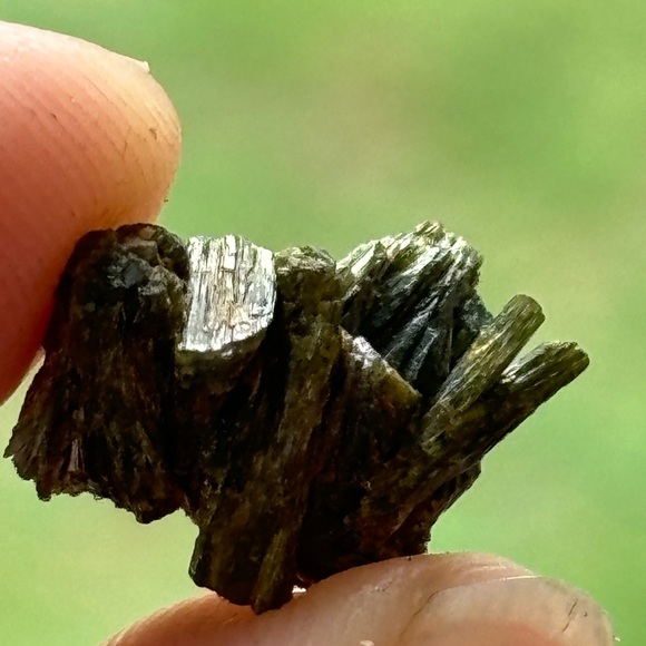 High Grade Natural Epidote Thumbnail Specimen - Picture 9 of 12